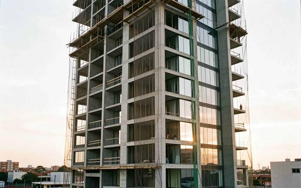 Torre residencial en construcción